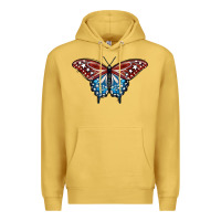 Antique Gold Patriotic American Butterfly Premium Hoodie - LillyAllenDesigns