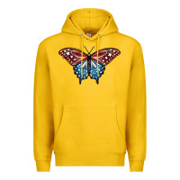 Lemon Patriotic American Butterfly Premium Hoodie - LillyAllenDesigns
