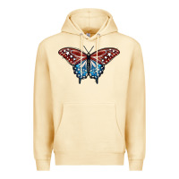 Pina Colada Patriotic American Butterfly Premium Hoodie - LillyAllenDesigns