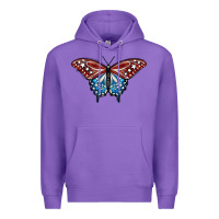 Purple Patriotic American Butterfly Premium Hoodie - LillyAllenDesigns