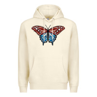 Sandshell Patriotic American Butterfly Premium Hoodie - LillyAllenDesigns
