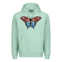 Seafoam Patriotic American Butterfly Premium Hoodie - LillyAllenDesigns