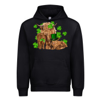 Black st patrick's day cow family Urban Hoodie - RanaPortraitStore