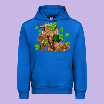 St Patrick's Day Cow Family Urban Hoodie Designed By Ranaportraitstore