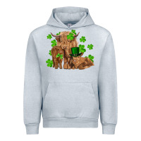 Heather Grey st patrick's day cow family Urban Hoodie - RanaPortraitStore