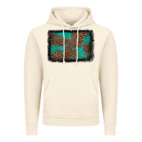 Vintage Artic western leopard turquoise glitter tooled leather Vintage Hoodie - FaDigitalArtStudio