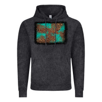 Vintage Black western leopard turquoise glitter tooled leather Vintage Hoodie - FaDigitalArtStudio