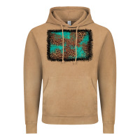 Vintage Camel western leopard turquoise glitter tooled leather Vintage Hoodie - FaDigitalArtStudio
