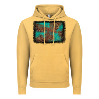 Vintage Mustard western leopard turquoise glitter tooled leather Vintage Hoodie - FaDigitalArtStudio