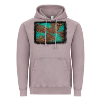 Vintage Zinc western leopard turquoise glitter tooled leather Vintage Hoodie - FaDigitalArtStudio