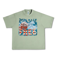 Oil Green Born to be free Urban Heavy Tee - FaDigitalArtStudio