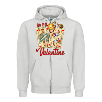 Be My Valentine With Playing Cards And Key Zipper Hoodie | Teevron
