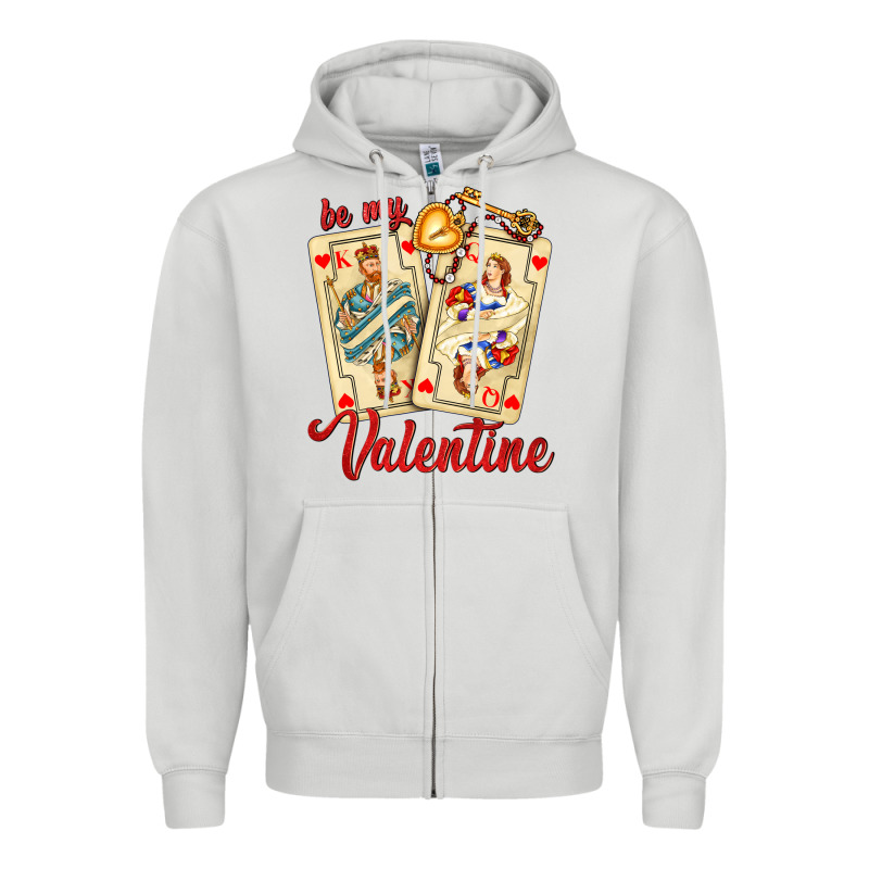 Be My Valentine With Playing Cards And Key Zipper Hoodie by AdoDesignShop | Teevron