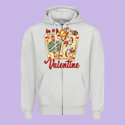 Be My Valentine With Playing Cards And Key Zipper Hoodie Designed By Adodesignshop
