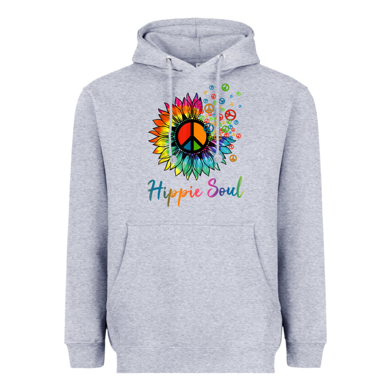 Daisy Peace Sign Hippie Soul Retro Hippie Flower Lovers T Shirt Heavyweight Hoodie by baoMotion | Teevron