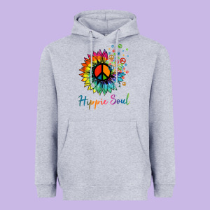 Daisy Peace Sign Hippie Soul Retro Hippie Flower Lovers T Shirt Heavyweight Hoodie Designed By Baomotion