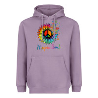 Lavender daisy peace sign hippie soul retro hippie flower lovers t shirt Heavyweight Hoodie - baoMotion