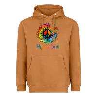 Meerkat daisy peace sign hippie soul retro hippie flower lovers t shirt Heavyweight Hoodie - baoMotion