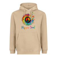 Mushroom daisy peace sign hippie soul retro hippie flower lovers t shirt Heavyweight Hoodie - baoMotion