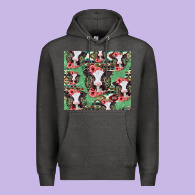 Baby Cow Floral Aztec Tumbler Premium Hoodie Designed By Jasminsmagicworld