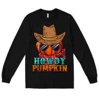 Black howdy pumpkin Long Sleeve Tee - BundleAndBundleShop