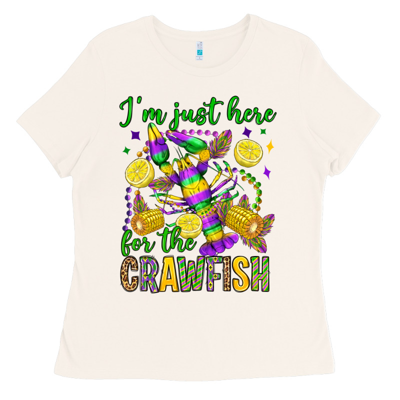 ı'm Just Here For The Crawfish Olivia Ladies Tee by OliviaCreatesArt | Teevron