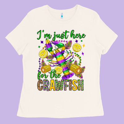 ı'm Just Here For The Crawfish Olivia Ladies Tee Designed By Oliviacreatesart