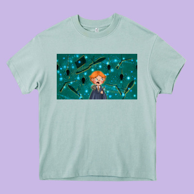 Wizard Boy And Mouse Heavy Core Tee Designed By Tumblerdesignbyshophia