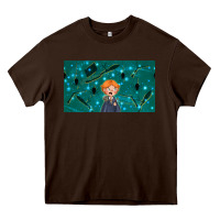 Chocolate Brown wizard boy and mouse Heavy Core Tee - TumblerDesignByShophia