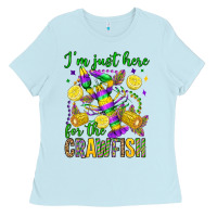 Baby Blue ı'm just here for the crawfish olivia Ladies Tee - OliviaCreatesArt
