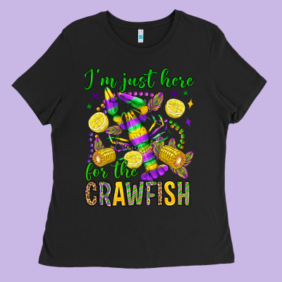 ı'm Just Here For The Crawfish Olivia Ladies Tee Designed By Oliviacreatesart