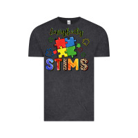 Vintage Black Everybody stims Vintage Tee - FaDigitalArtStudio