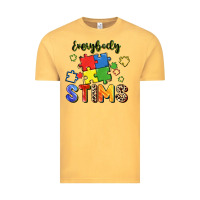 Vintage Mustard Everybody stims Vintage Tee - FaDigitalArtStudio