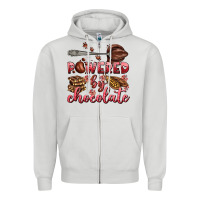 Dove Grey powered by chocolate Zipper Hoodie - AdoDesignShop