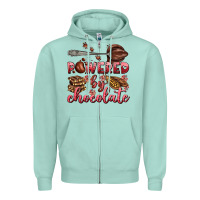 Seafoam powered by chocolate Zipper Hoodie - AdoDesignShop