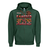 Sports Green powered by chocolate Zipper Hoodie - AdoDesignShop