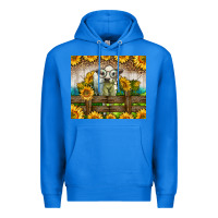 True Royal Western Charolais Heifer With Sunflowers Premium Hoodie - LillyAllenDesigns
