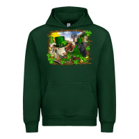 Foreset Green St patrick's day cows Urban Hoodie - RanaPortraitStore