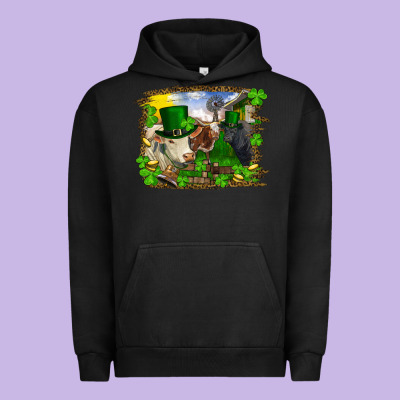St Patrick's Day Cows Urban Hoodie Designed By Ranaportraitstore
