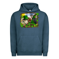 Pigment Midnight Navy St patrick's day cows Urban Hoodie - RanaPortraitStore