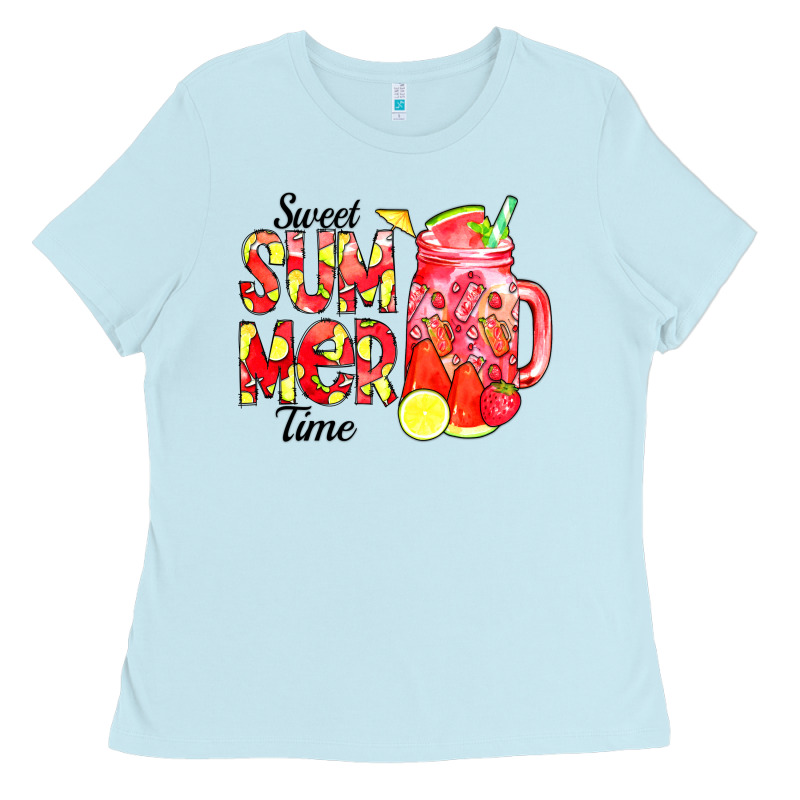 Sweet Summer Time Waterolor Ladies Tee by CowCowDesign | Teevron