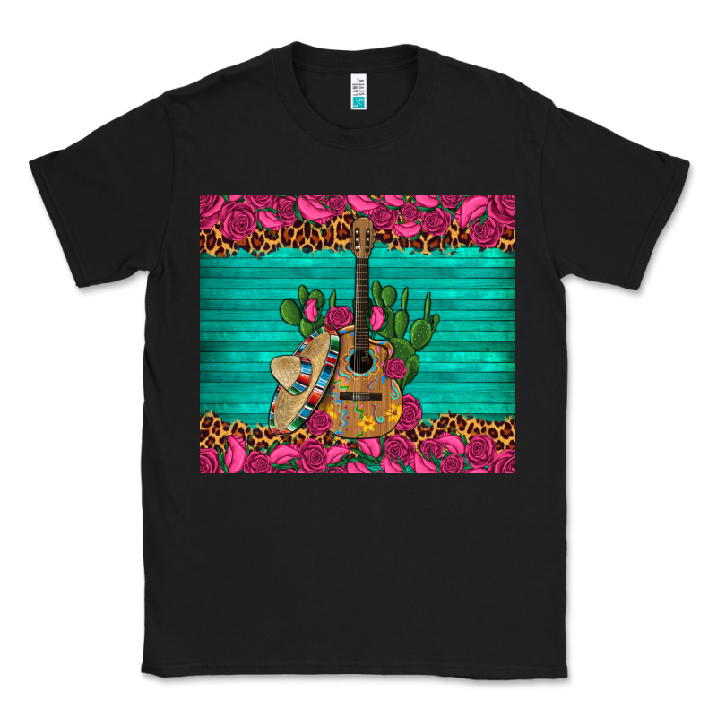 Mexican Guitar Roses Cactus Sombrero Classic Tee by Artiststas | Teevron