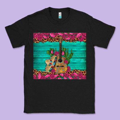Mexican Guitar Roses Cactus Sombrero Classic Tee Designed By Artiststas