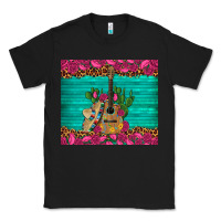 Black mexican guitar roses cactus sombrero Classic Tee - Artiststas