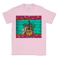 Bubblegum Pink mexican guitar roses cactus sombrero Classic Tee - Artiststas