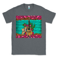 Charcoal Heather mexican guitar roses cactus sombrero Classic Tee - Artiststas