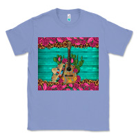 Colony Blue mexican guitar roses cactus sombrero Classic Tee - Artiststas