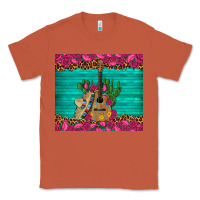 Copper mexican guitar roses cactus sombrero Classic Tee - Artiststas