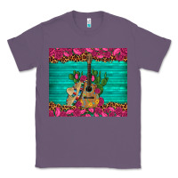 Lavender mexican guitar roses cactus sombrero Classic Tee - Artiststas