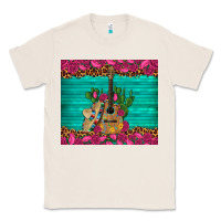 Natural mexican guitar roses cactus sombrero Classic Tee - Artiststas
